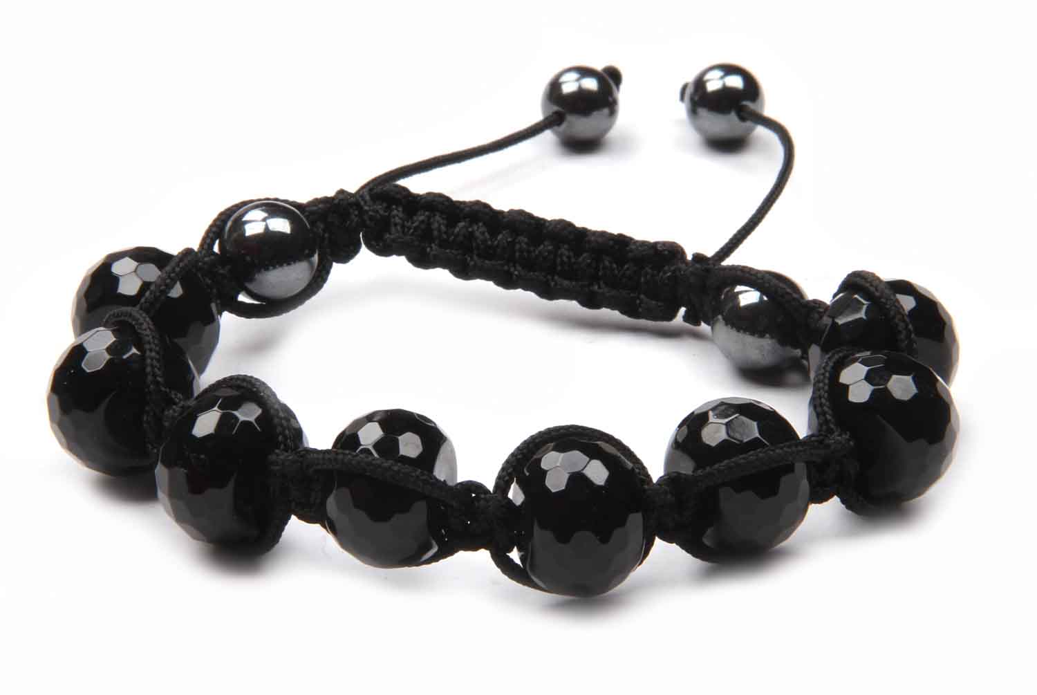 Zebra Zoo Friendship Bracelet Black Oval Beads Zebra Zoo Friendship Bracelet Black Oval Beads
