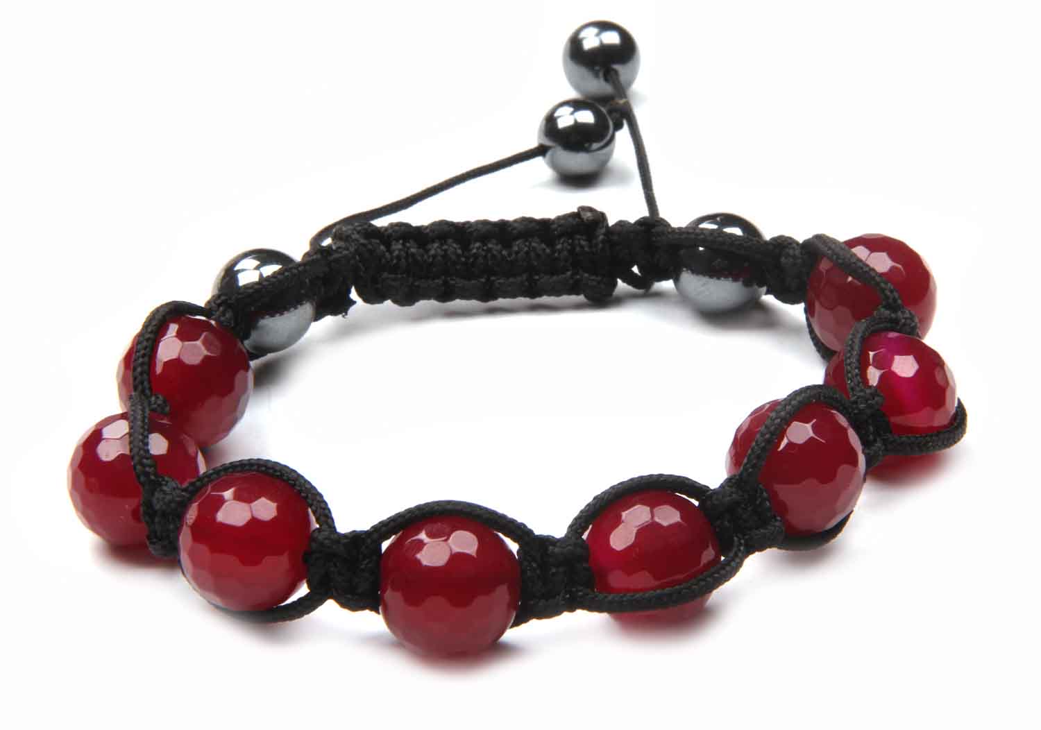 Zebra Zoo Friendship Bracelet Dark Red Beads Zebra Zoo Friendship Bracelet Dark Red Beads
