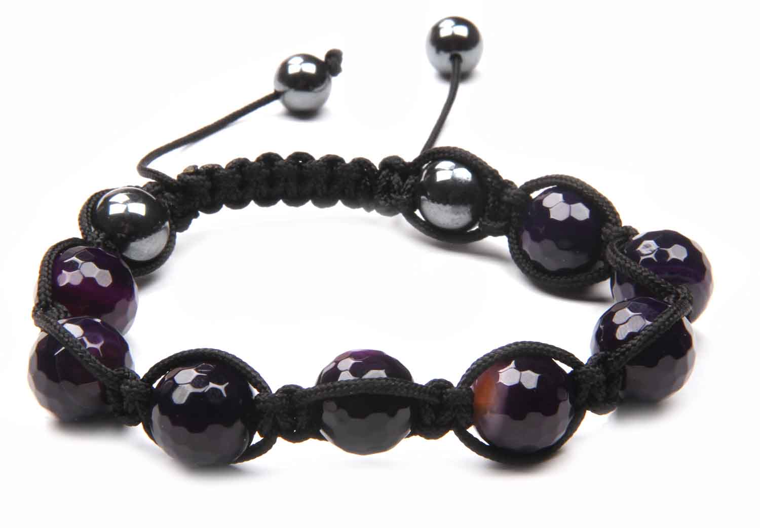 Zebra Zoo Friendship Bracelet Dark Violet Beads Zebra Zoo Friendship Bracelet Dark Violet Beads