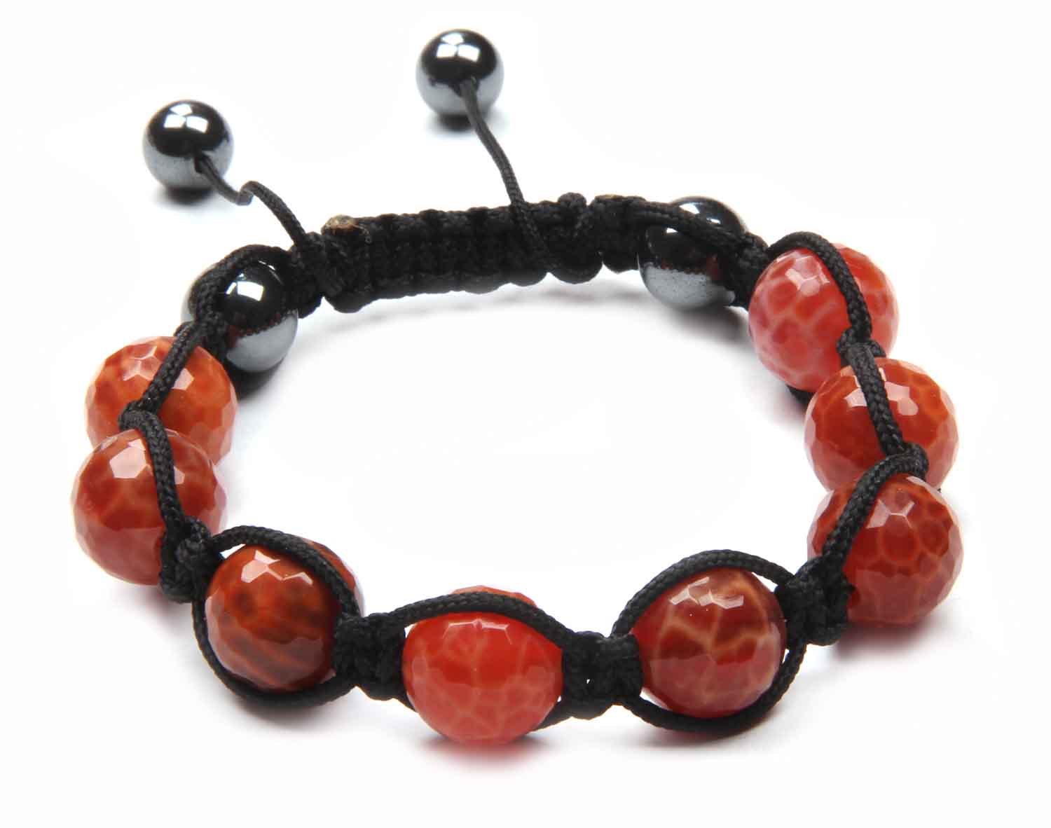 Zebra Zoo Friendship Bracelet Red-Orange Beads Zebra Zoo Friendship Bracelet Red-Orange Beads