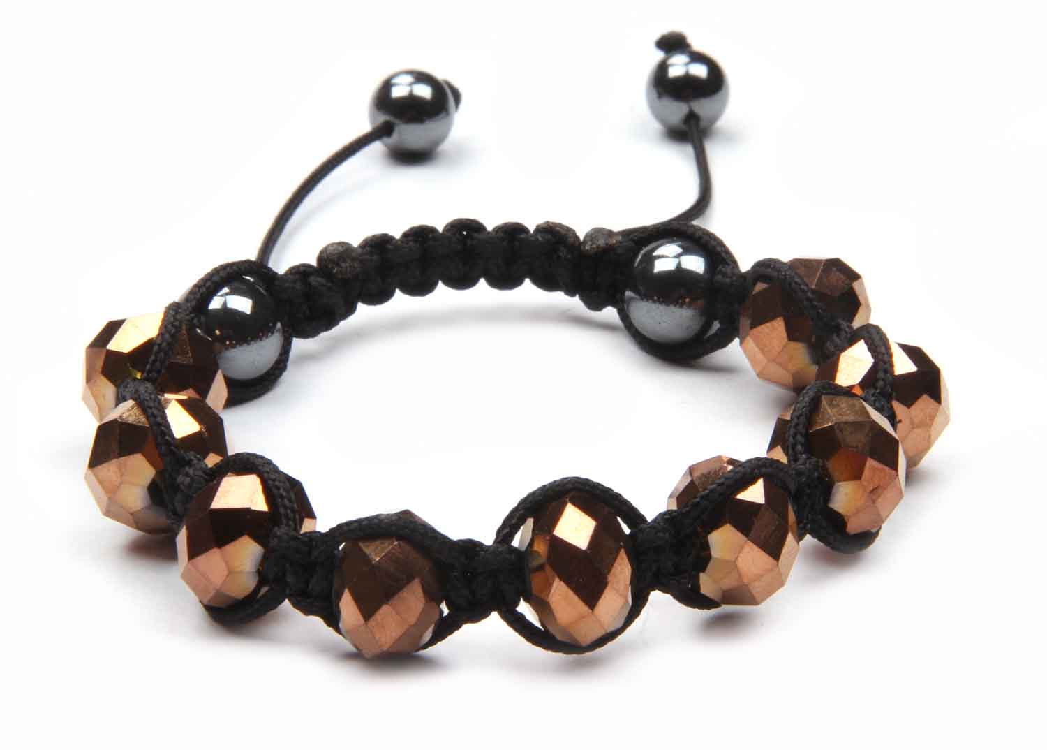 Zebra Zoo Friendship Bracelet Bronze Metallic Beads Zebra Zoo Friendship Bracelet Bronze Metallic Beads