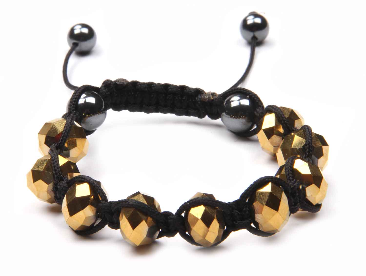 Zebra Zoo Friendship Bracelet Gold Metallic Beads Zebra Zoo Friendship Bracelet Gold Metallic Beads