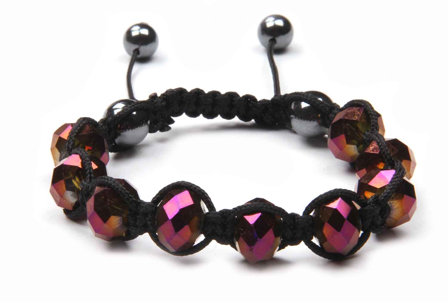 Zebra Zoo Friendship Bracelet Bronze-Red Metallic Beads Zebra Zoo Friendship Bracelet Bronze-Red Metallic Beads