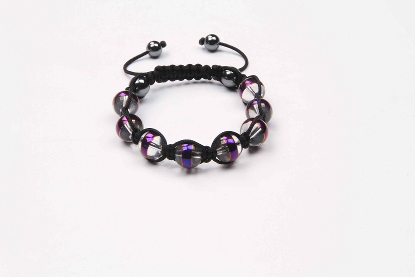 Zebra Zoo Friendship Bracelet Purple Beads Zebra Zoo Friendship Bracelet Purple Beads