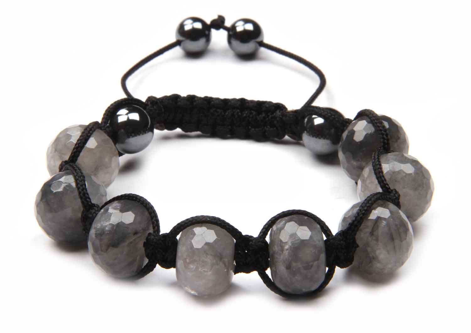 Zebra Zoo Friendship Bracelet Grey Oval Beads Zebra Zoo Friendship Bracelet Grey Oval Beads